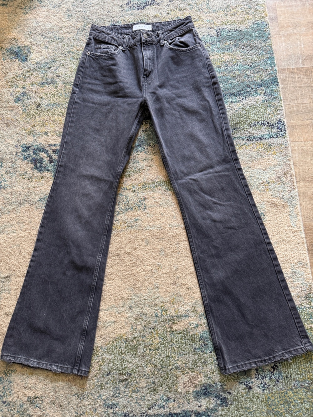 Topshop Black Flared High-Rise Jeans